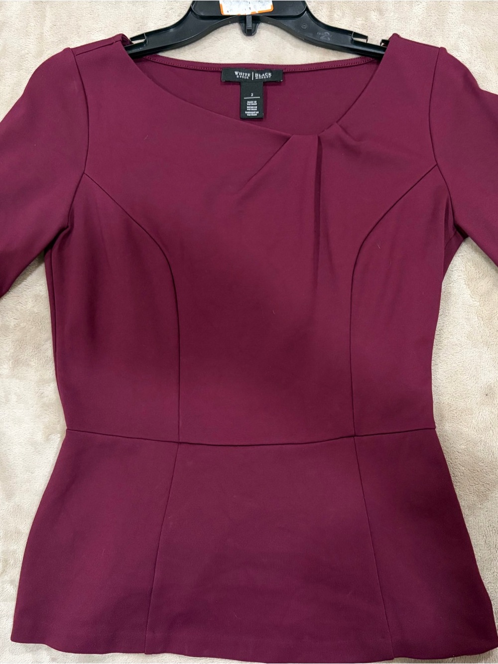 White House/Black Market ponte top zipper side women’s 2